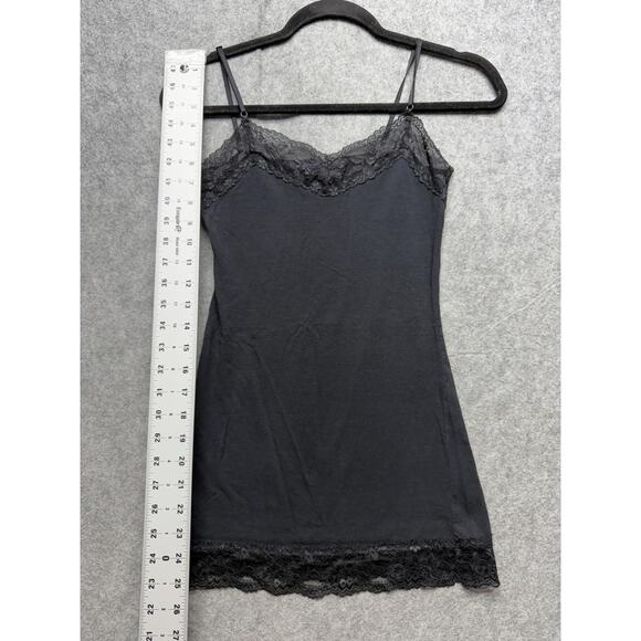 Zenana Outfitters Cami Top Womens Small Black Lace Trim Adjustable Straps Y2K - Picture 5 of 9